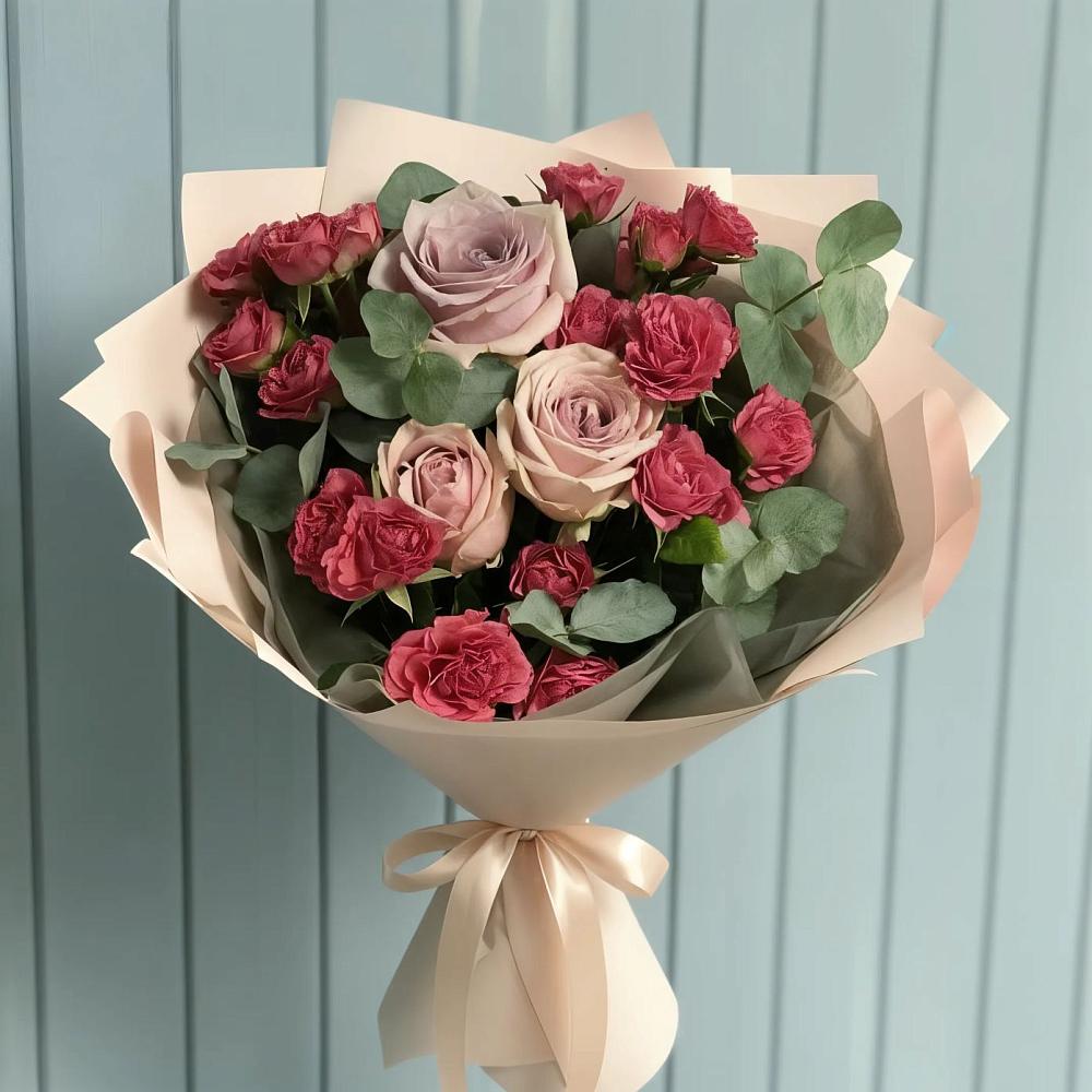 Букет цветов из: Гвоздики и Розы в Сухобезводное