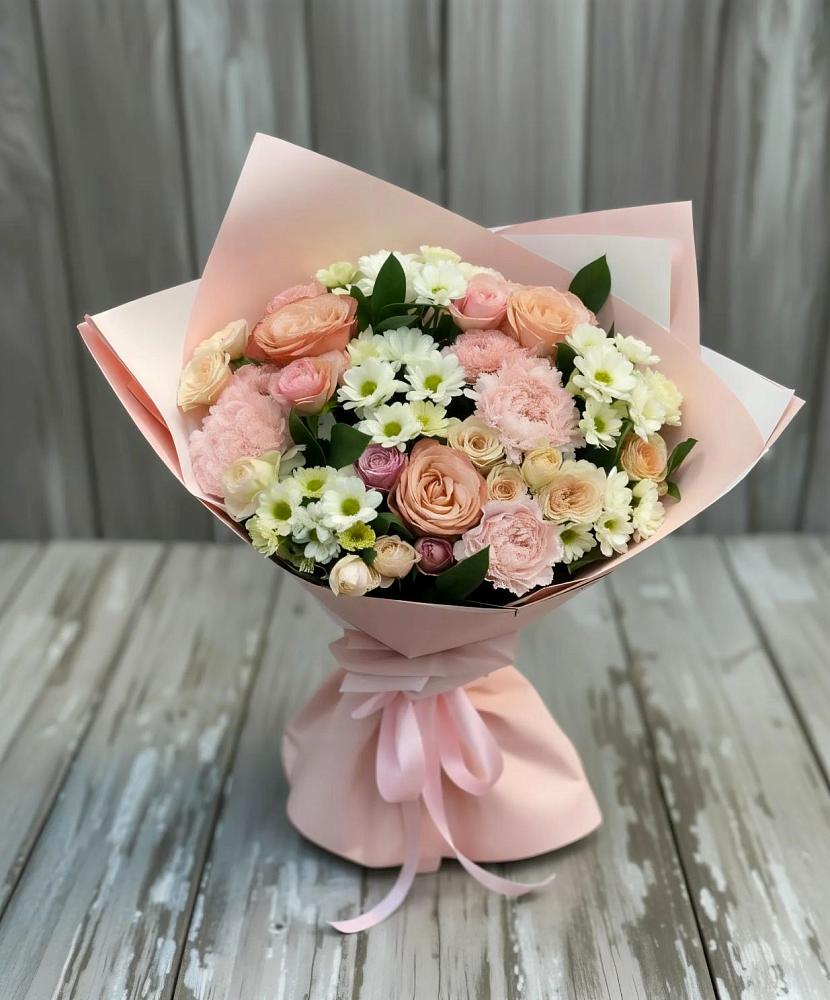 Букет цветов из: Гвоздики, Розы и Хризантемы в Сухобезводное