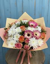 Букет цветов из:  Розы, Герберы и Хризантемы в Сухобезводное