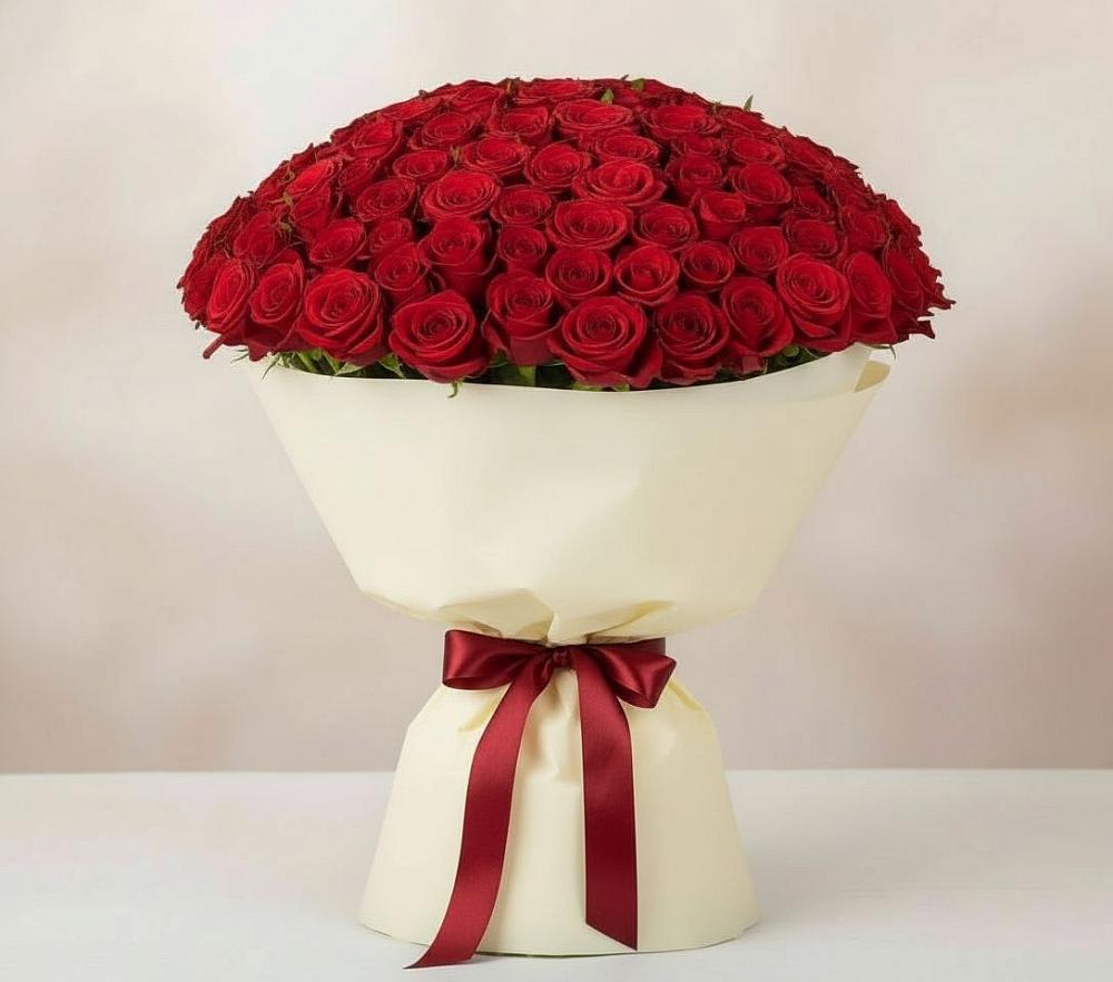 Букет 101 Красная роза Милано в Сухобезводное
