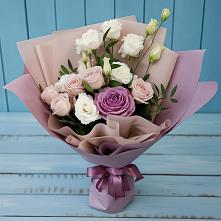 Букет цветов из:  Розы и Лизиантусы #REPLACE_PRED# Сухобезводное