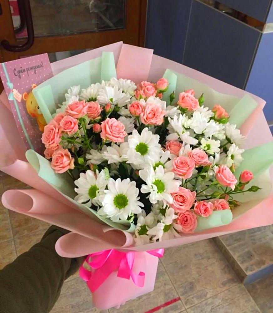 Букет цветов из: Розы и Хризантемы в Сухобезводное