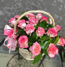 Цветочная композиция из Розы в корзине #REPLACE_PRED# Сухобезводное