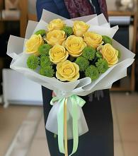 Букет цветов из:  Хризантемы и Розы в Сухобезводное