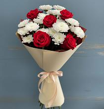 Букет цветов из:  Розы и Хризантемы #REPLACE_PRED# Сухобезводное