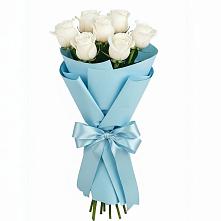 Букет 7 белых роз Проуд в Сухобезводное