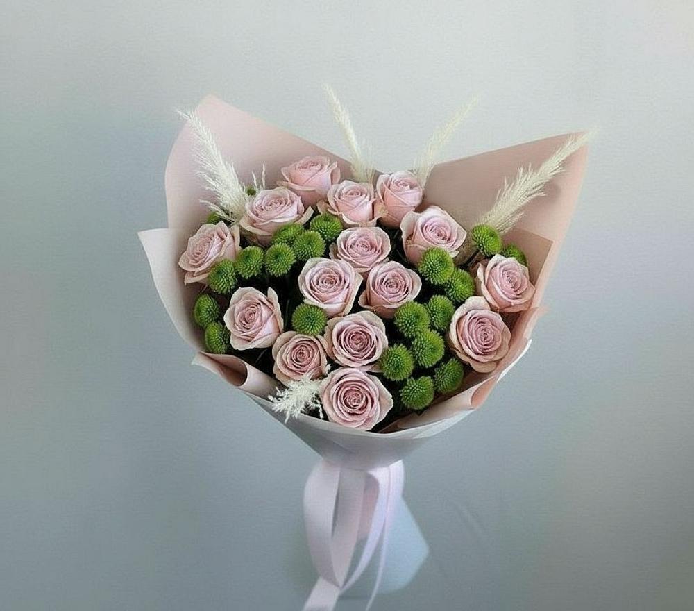 Букет цветов из: Розы и Хризантемы в Сухобезводное