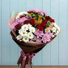Букет цветов из:  Розы, Хризантемы и Альстромерии в Сухобезводное