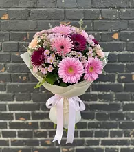 Букет цветов из:  Герберы и Хризантемы в Сухобезводное