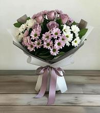 Букет цветов из:  Хризантемы и Розы в Сухобезводное