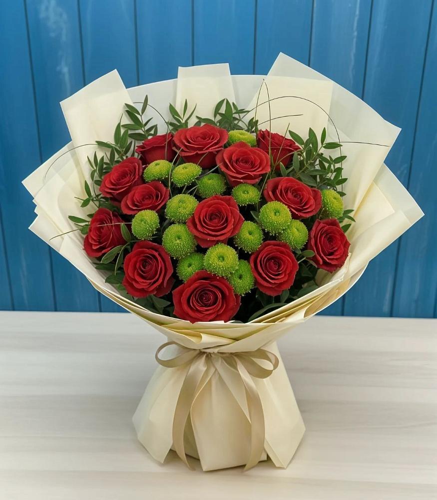 Букет цветов из: Розы и Хризантемы в Сухобезводное