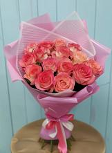 Букет 15 Розовых роз Равель #REPLACE_PRED# Сухобезводное